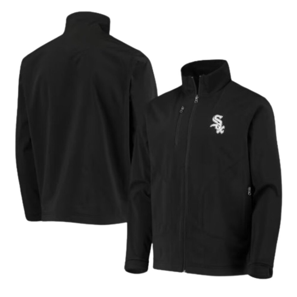 Men's G-III Sports Carl Banks Black Chicago White Sox Strong Side Full-Zip L MLB